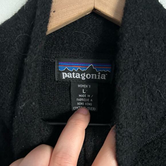 Patagonia Wool Zip Up Jacket Black Size L - Picture 7 of 8